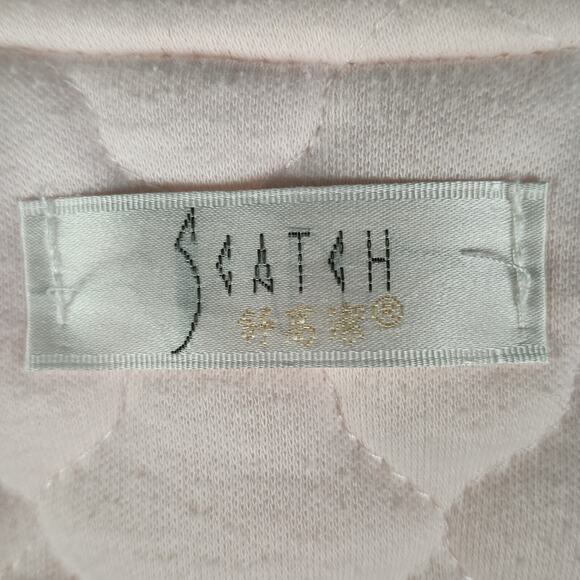 Scatch Quilted Housecoat Women Small Pink Button Front Long Sleeve Lounge Robe - Picture 2 of 10